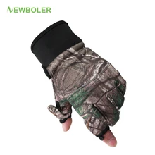 Winter Fishing Gloves Camouflage Full/2 Half Finger Gloves Hunting Camping Anti Slip Gel Outdoor Sports Gloves