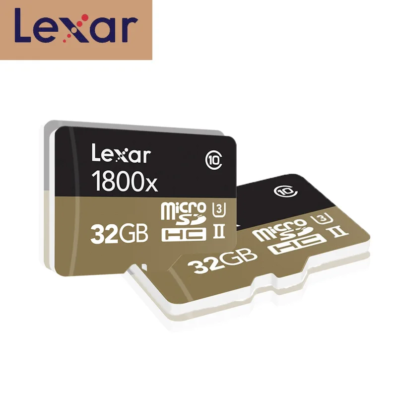 100% оригинальная карта Micro SD Lexar 1800x TF флэш памяти 32 Гб SDXC 270 МБ/с./с cartao de memoria Class 10 U3