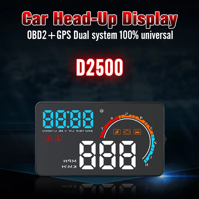 

Car Head-up Display OBD2 GPS Head up Display Smart Display Speedometer Temperature Water Car Speed Projector