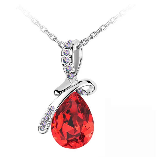 AAAA+ Rhinestones Austrian Crystal Angel water drop pendant Necklace fashion Jewelry beautiful women gifts free shipping quality - Image 4