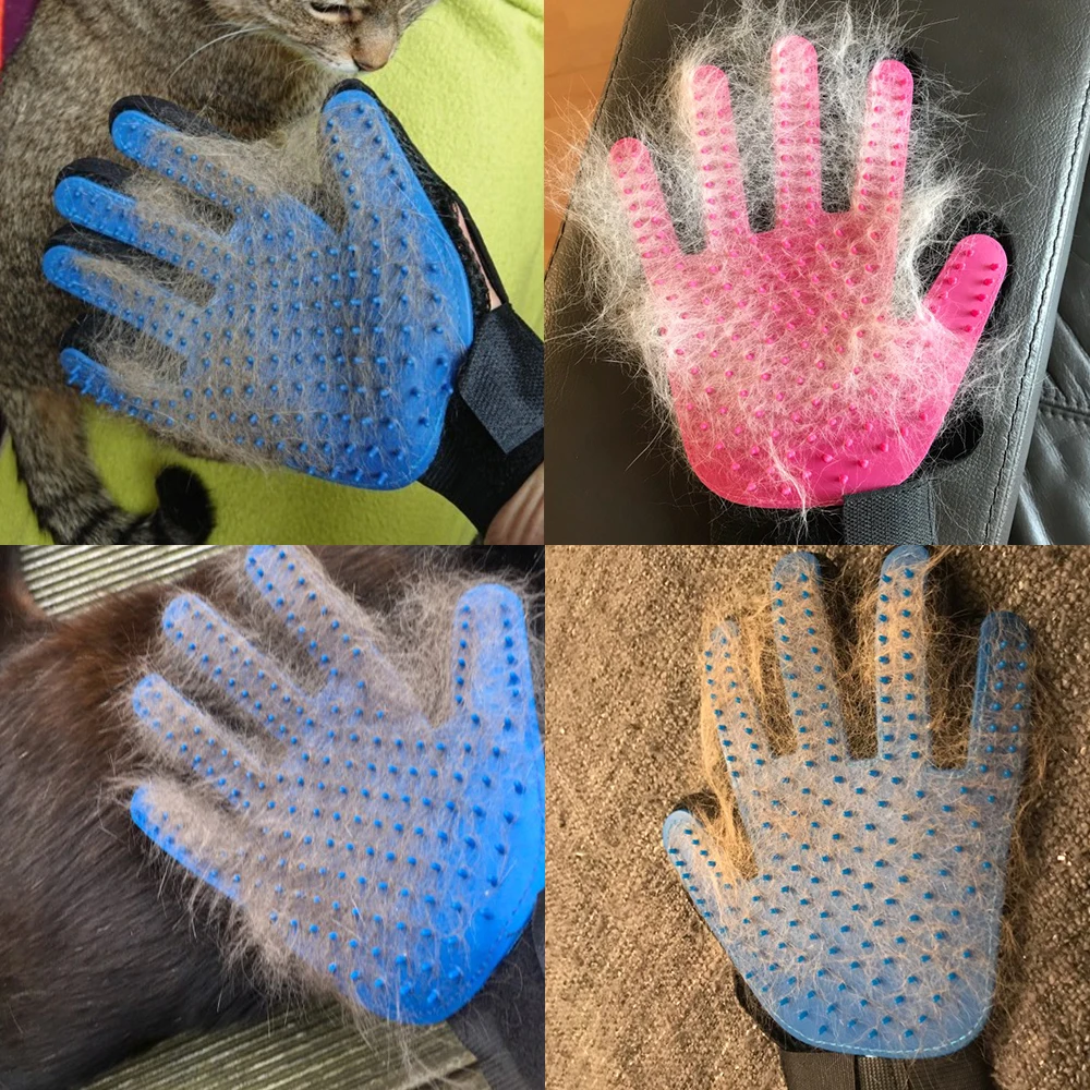 

Pet Grooming Glove Hair Remover Tools Dog Cat Brush Deshedding Gentle Cleaning Combs Bath Clean Pet Hair Remover House Grooming