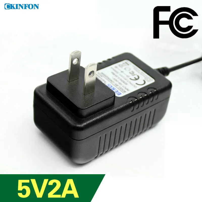 50 шт./лот Fcc Сертификация 5v2a маршрутизатор адаптер питания
