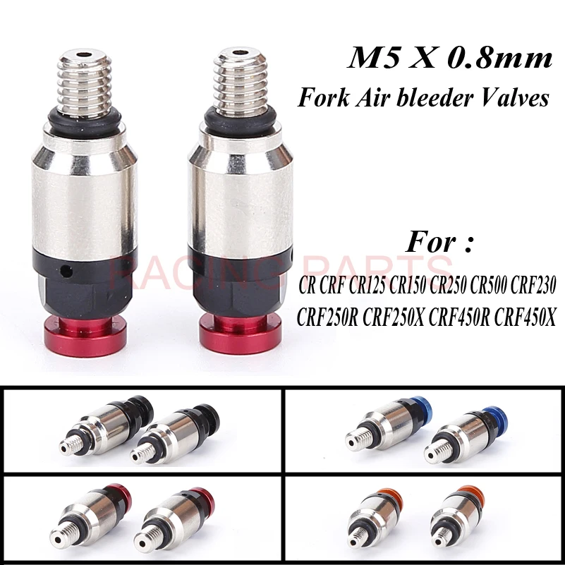 

Free Shipping M5X0.8 Motorcycle Front Fork Bleeder Air Valves M5 Screw Universal
