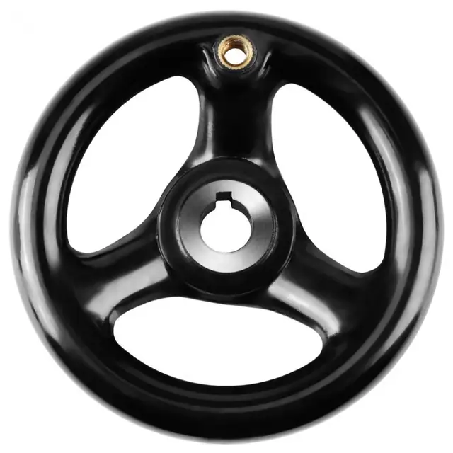 Plastic Lathe Handwheel Round 3 Spoke Hand Wheel Machine Tools for Lathe Milling Machine 18x200mm 12x100mm 12x125mm