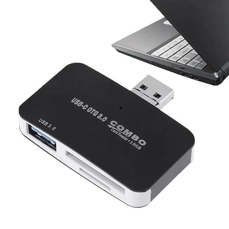 2 in 1 USB 3.0 Micro USB OTG HUB+ Card Reader for Computer Android Phone