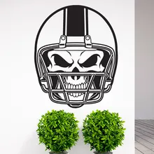 Съемный Американский Футбол NFL шлем с черепом виниловая стенографическая наклейка домашняя гостиная спальня настенный Декор, плакат Спортивная YO-5