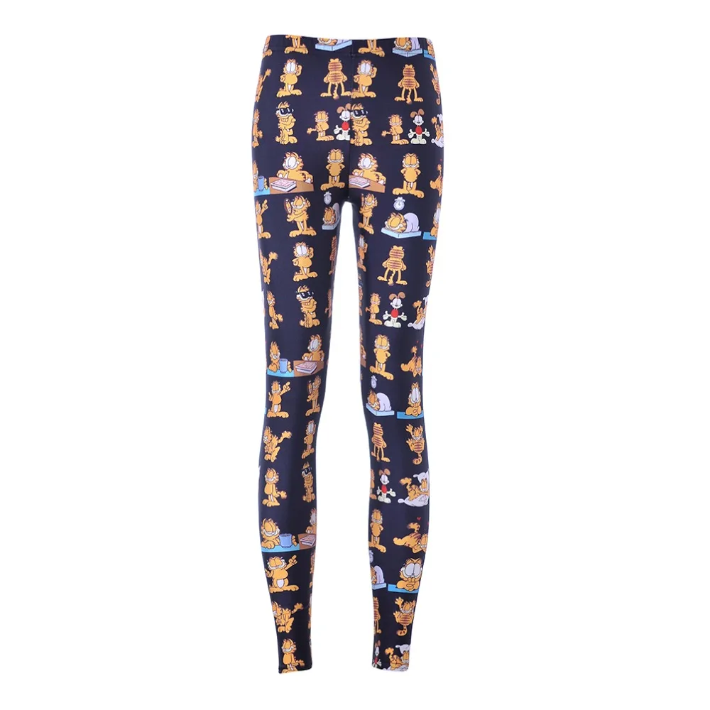 

Elastic Casual Pants 3D Digital Printing Cartoon Garfield Pattern Women Leggings 7 sizes Fitness Clothing Free Shipping