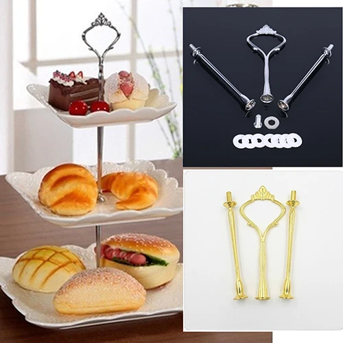 

1 Set 2 or 3 Tier Wedding Party Display Cake Plate Stand Sweets Tray Cupcake