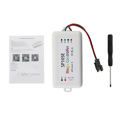 SP105E SP108E волшебный регулятор Bluetooth DC5-24V 2048 Пиксели для WS2811 2812 2801 6803 IC Светодиодные ленты Поддержка IOS/Android APP