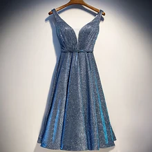 Новое поступление, короткое вечернее платье с v-образным вырезом, велюровое простое платье для выпускного вечера, недорогое вечернее платье