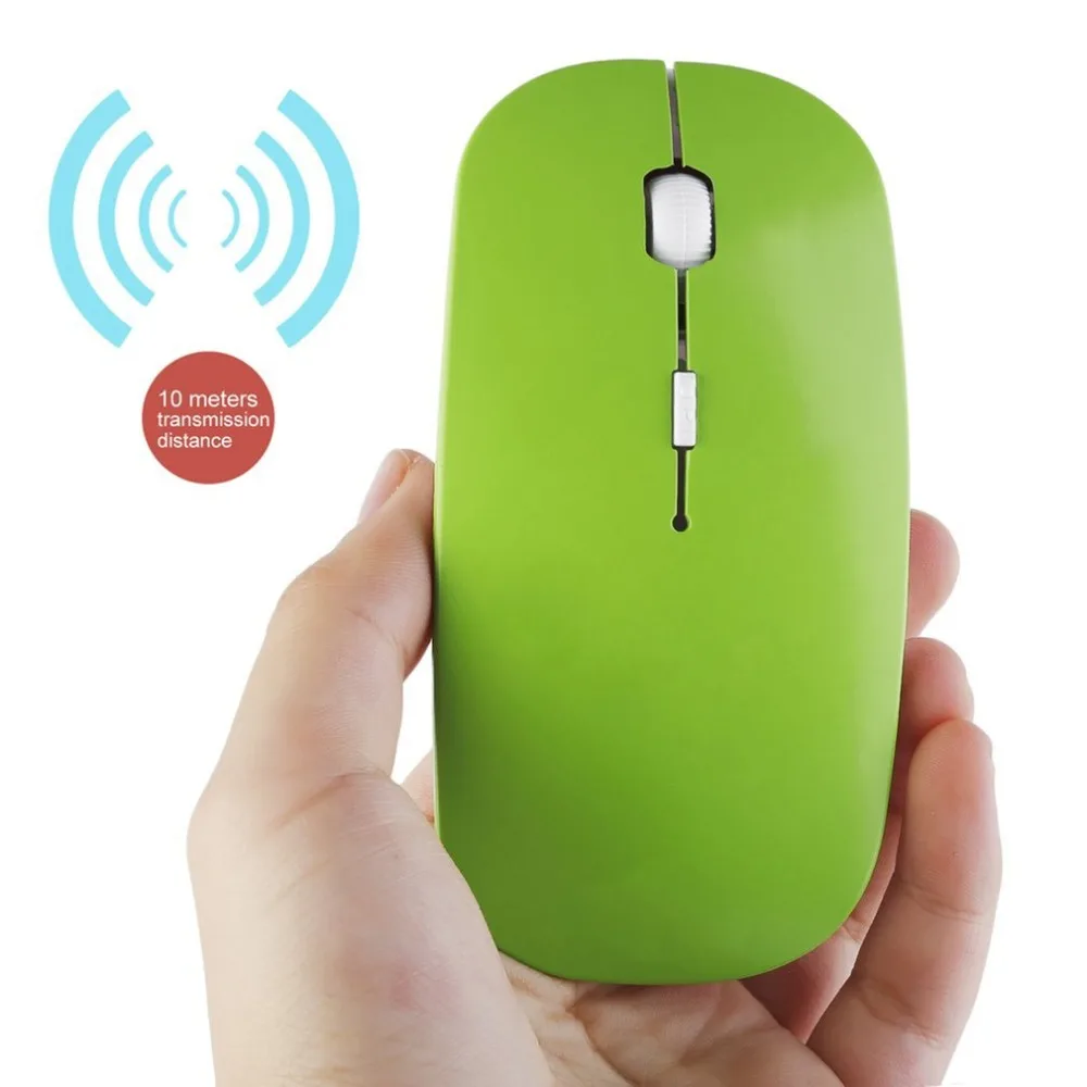 

2.4GHz Wireless Optical Mouse Ultra Slim 4 Keys Computer PC Mice USB 2.0 Ergonomically Design Fashion Mouse for Office