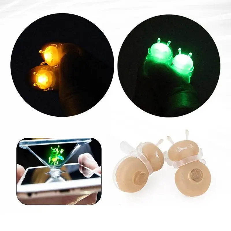 

Dongzhur 3D Explosion Models Spot Bee Finger Magic Props Light Mobile Phone Holographic Projection Fluorescent Prop Lamp Toys