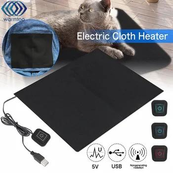 

5V USB Electric Clothes Heater Sheet Adjustable Temperature Pet Heating Pad Winter Heated Gloves For Cloth Waist Warmer Tablet