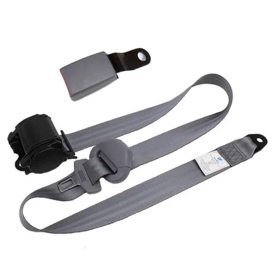 3Point Retractable Car Seat Belt Bolt Automatic Safety Strap Buckle Adjustable