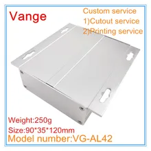 1 шт./лот настенный серебристый алюминиевый корпус 6063-T5 алюминиевая коробка для проекта 90*35*120 мм для Wi-Fi устройства