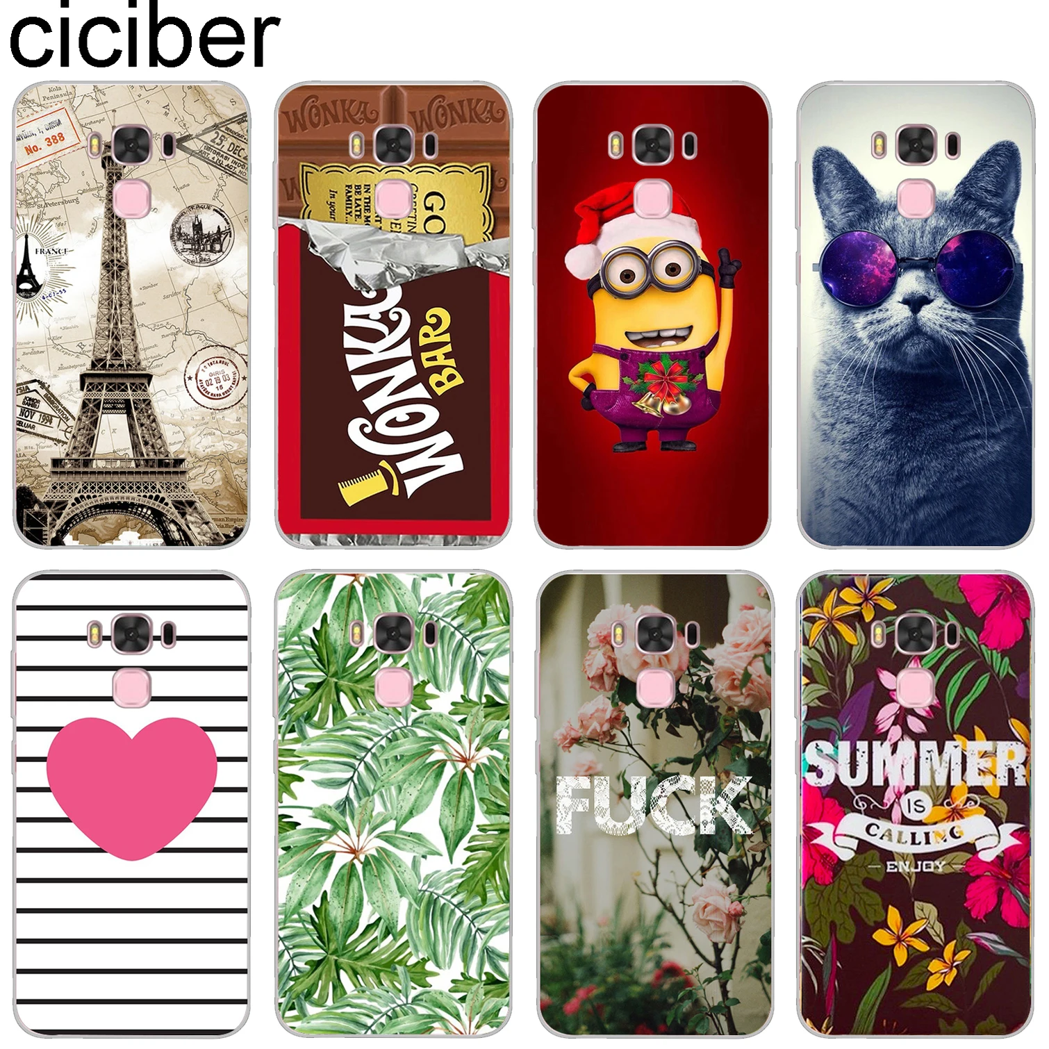 

ciciber For ASUS Zenfone ZC553KL Soft Silicone 5.5'' TPU Phone Cases Back Cover Clear For ZenFone 3 MAX Coque Fundas Capa