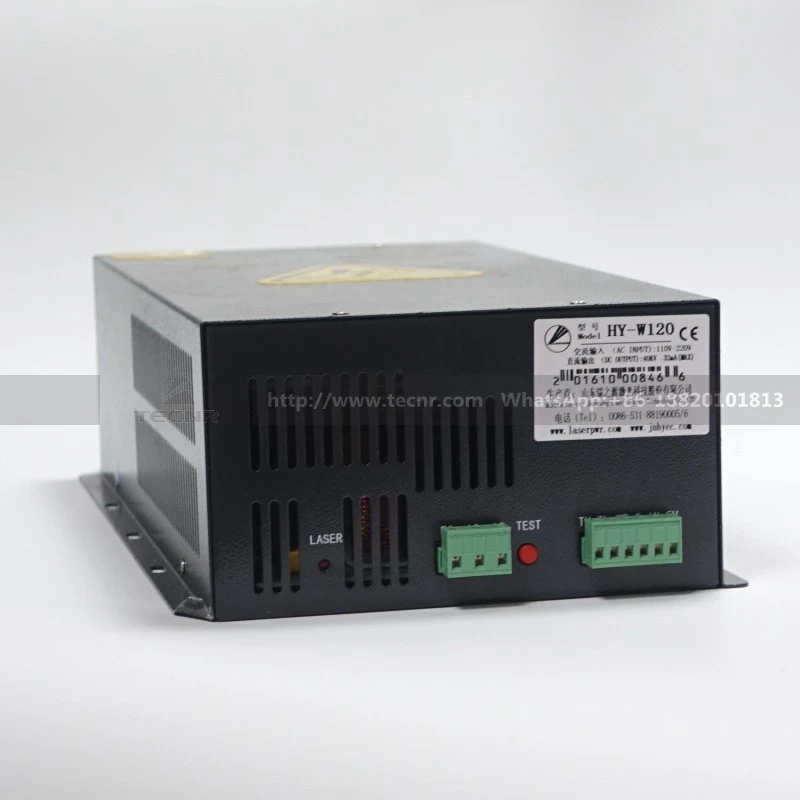 TECNR 100 Вт 120 Вт CO2 лазерный источник питания HY-W120 для лазерной гравировки и резки