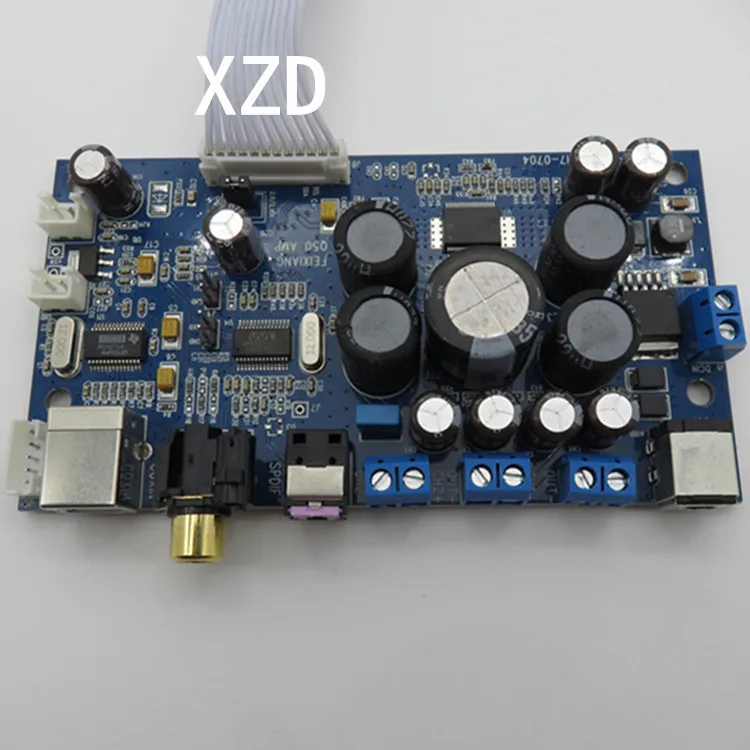Sta350 + WM8805 + PCM2704 STA350 digital power amplifier board with coaxial fiber USB input 50W +50 W support 2.1 / 2.0 mode