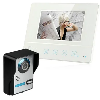 

7 Inch Wired Video Door Phone Audio Visual Intercom System 1V1 For Villa House