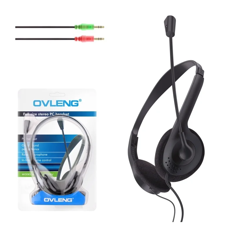  3.5mm Headset Earphone Stereo Headphone with Microphone for Computer PC Laptop Desktop Wholesale 