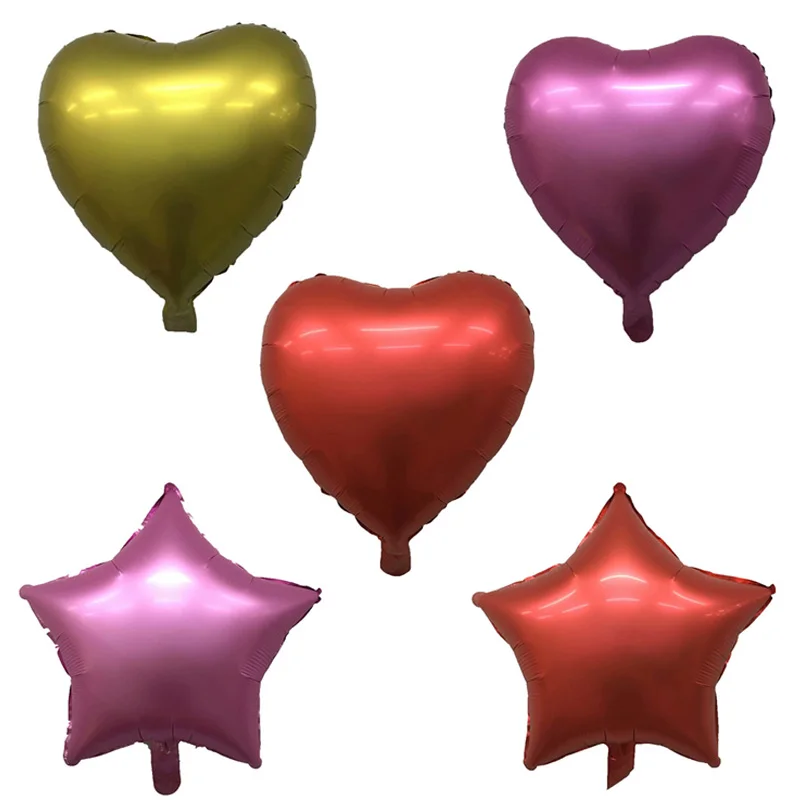 

10Pcs / Lot 18 Inch Metal Love Five-pointed Star Balloon Wedding Children's Day Christmas Balloon Birthday Party Decoration
