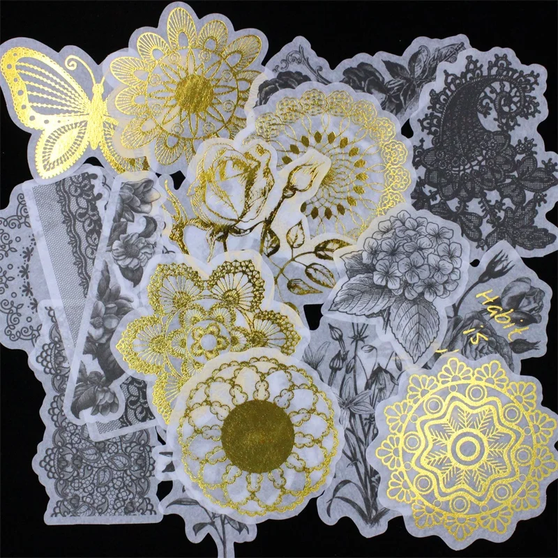 

ZFPARTY 60pcs Vintage Designs Vellum Stickers for Scrapbooking Happy Planner/Card Making/Journaling Project 11