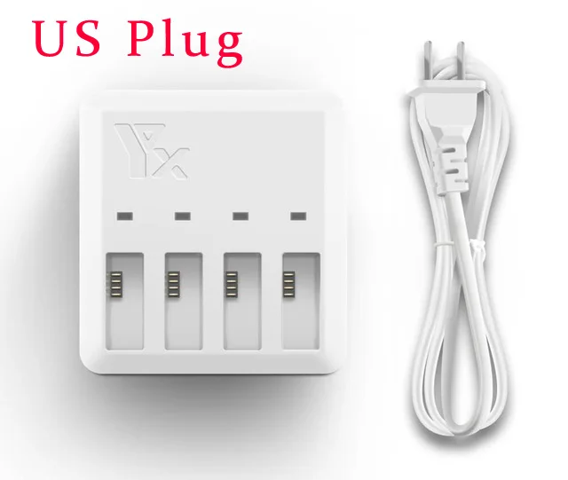 US Plug Зарядное устройство 4в1 мульти-батарея зарядка концентратор для DJI TELLO 1100 мАч Дрон интеллектуальная летная батарея Быстрая зарядка штепсельная вилка США/ЕС - Цвет: US Plug