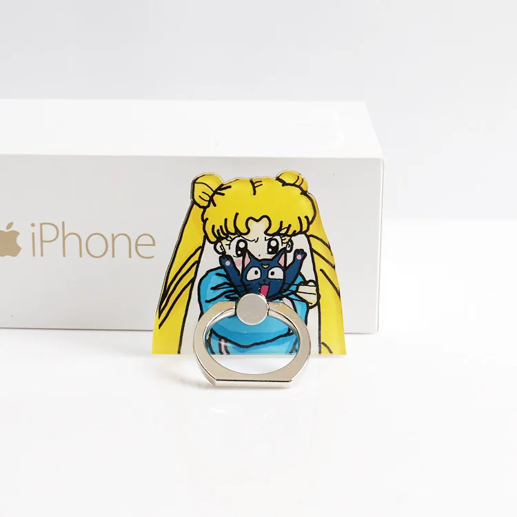Soldier Sailor Moon Cosplay Badge Mobile Phone Support Ring Fastener 360 Christmas Gift for IPhone Samsung Phone Stand Holder Soldier Sailor Moon Cosplay Badge Mobile Phone Support Ring Fastener 360 Christmas Gift for IPhone Samsung Phone Stand Holder