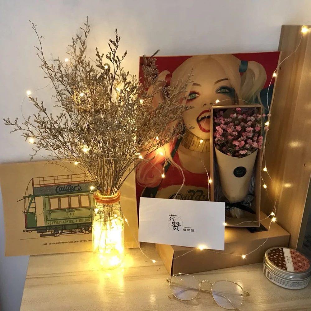 FS-LED String Lights Battery Powered String Light Warm White copper Silver Wire Lights for Trees Wedding Parties Jar Bedroom FS-LED String Lights Battery Powered String Light Warm White copper Silver Wire Lights for Trees Wedding Parties Jar Bedroom