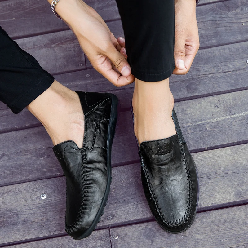 

ORLOG Men Shoes Genuine leather Comfortable Men Casual Shoes Footwear Chaussures Flats Men Slip On Lazy Shoes Zapatos Hombre