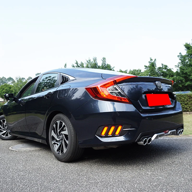 Для светодио дный Honda Civic sedan 4DR- струящийся светодиодный DRL передний и задний бампер дневные ходовые огни автомобиля аксессуары для укладки