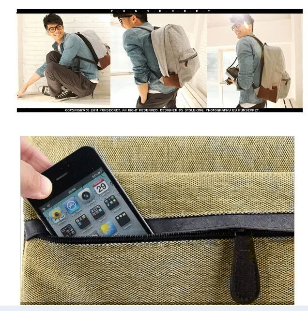 canvas backpack travel bag14