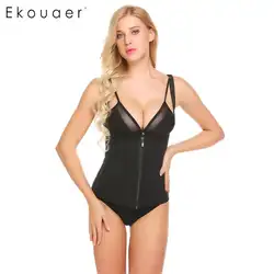 Ekouaer Женская Body Shaper регулируемые бретельки талии под грудью Корсеты Cincher похудения белье Корректирующее белье сексуальное боди