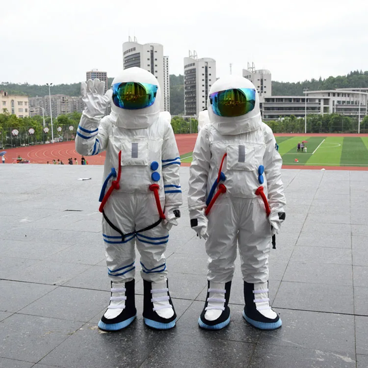 Vroča prodaja! Visokokakovostna vesoljska obleka maskota kostum Astronavtov maskotov kostum z nahrbtnikom rokavice, čevlji
