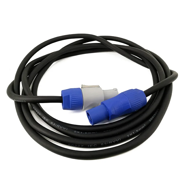 PowerCon Plug 3M Мощность con соединительный кабель Разъем синий/белый для светодиодный Par \ Moving Head светодиодный кабель питания розетка - Цвет: PowerCon Plug 3M