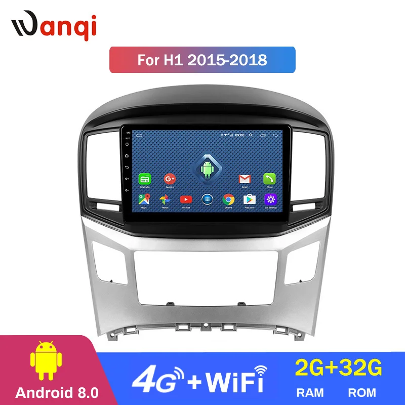 

4G Lte All Netcom 9 inch wanqi Car Audio Player For Hyundai H1 2015-2018 stereo gps navigation system