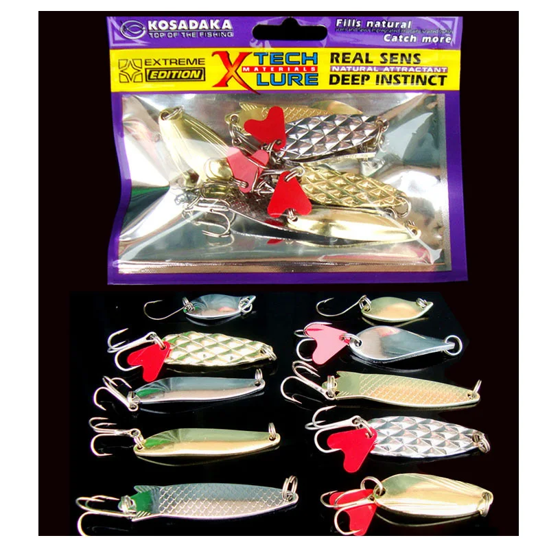 Fishing Lure Kit Spoon Fresh Salt Water Hard Bait Artificial Lures