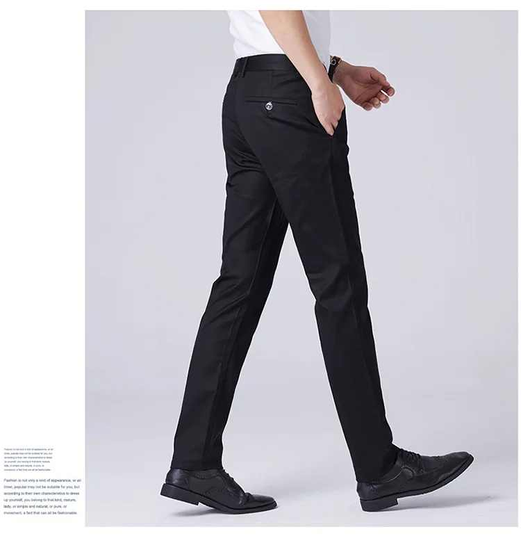 HAYBLST/2019 летние новые деловые повседневные мужские брюки в западном стиле, брендовые тонкие прямые брюки, большие размеры 29-46