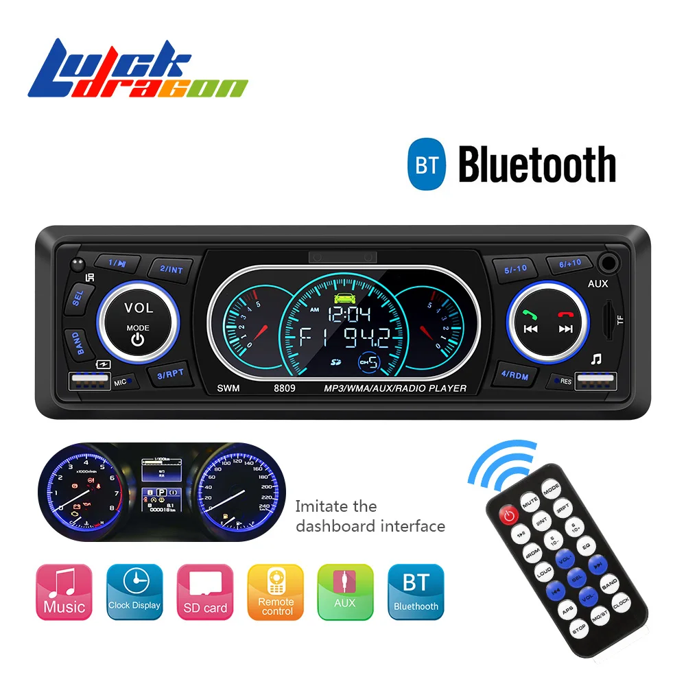 

Radio Remote Control MP3 Player 1 Din Car Radio Bluetooth Car Audio AUX/TF/USB FM Auto Radio Phone Charging Music Car stereo
