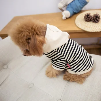

Autumn Winter Newest Design Cotton Pet Dog Clothes Two Feet Sweaters for Dogs Pet Clothing Striped Design Cashmere