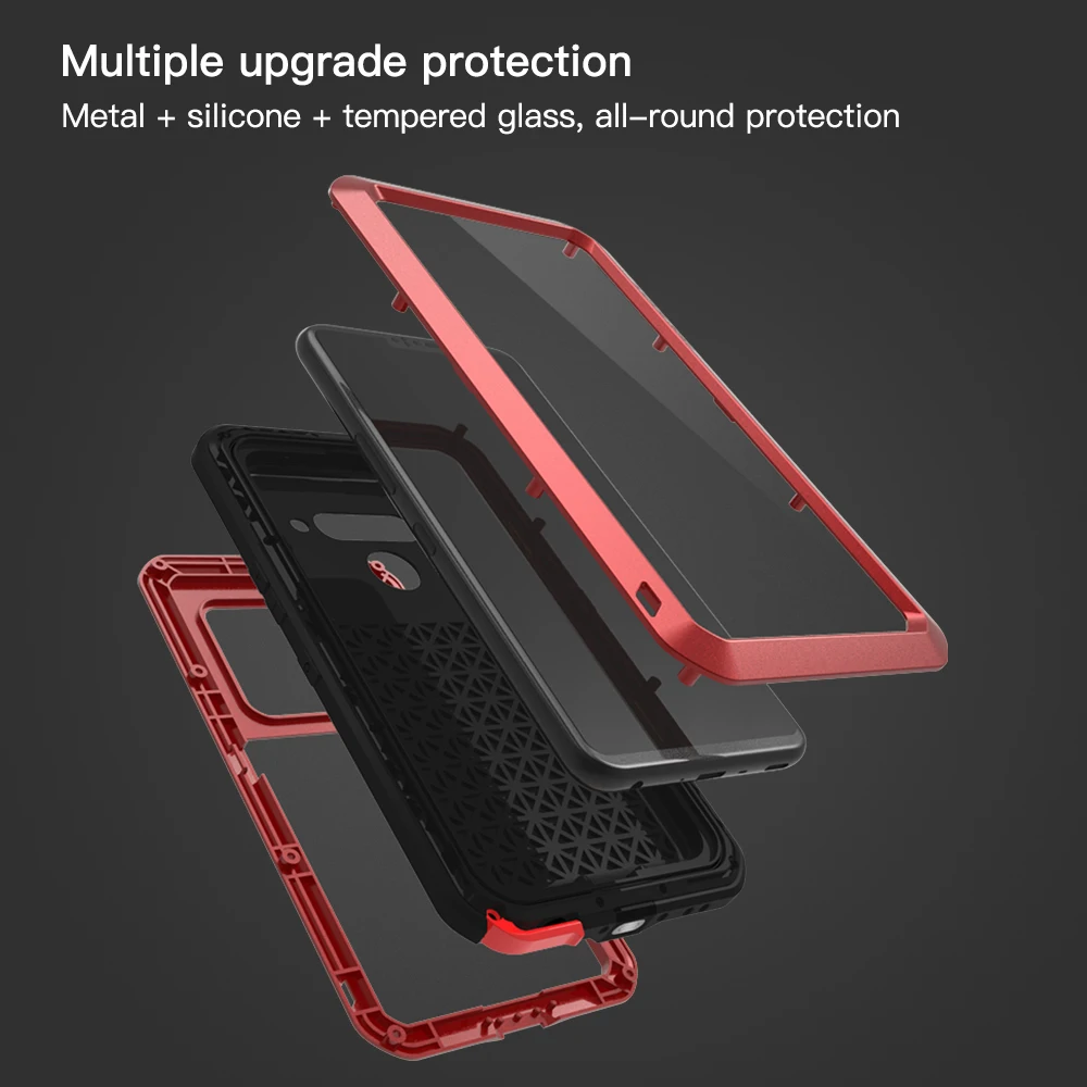 Алюминиевый металлический бронированный чехол для LG V50 ThinQ Case 360 противоударный наружный гибридный полный корпус сверхмощный чехол для LG V40 ThinQ