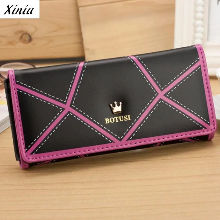 

Xiniu wallet women High-Capacity Women Wallets Metal Crown Lady Long Day Clutch Wallet High Quality Purse carteira feminina #0