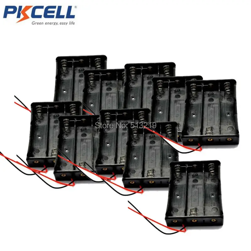 10 шт Черный Пластик 3x3 7 V 18650 3x18650 3 клетки батареи держатель чехол|18650 battery|case casecase