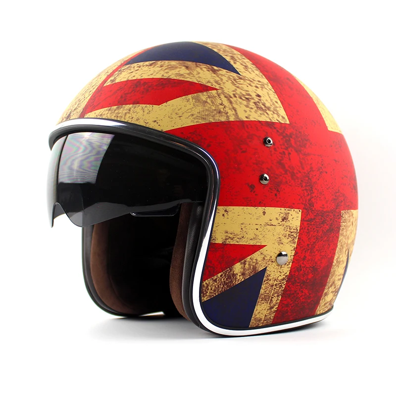 Harley chopper retro helm wajah 