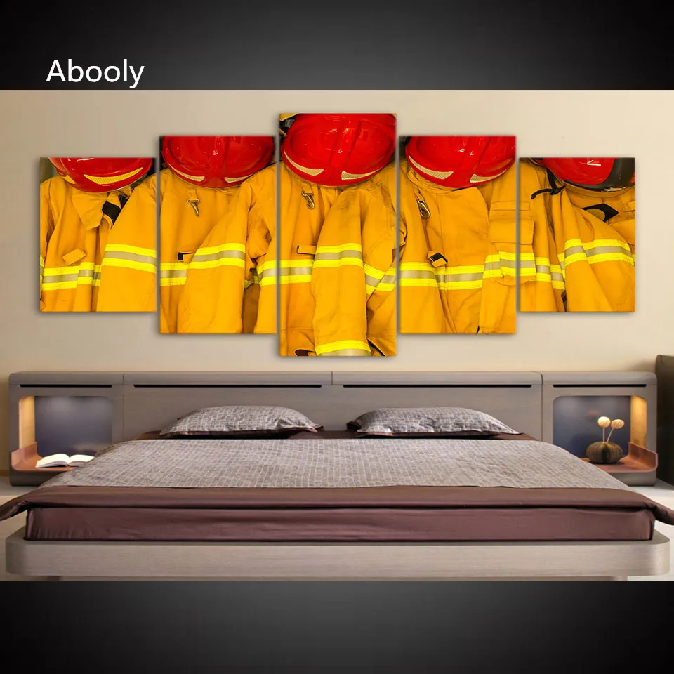 5 шт холст Книги по искусству пожаротушения одежда шапки живопись Плакаты шутка