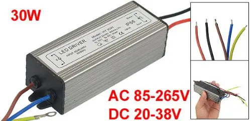 Горячая AC 85-265V DC 20-38V 30W Светодиодный светильник преобразователь питания