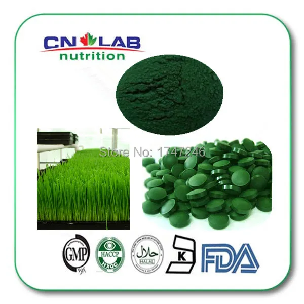 clean chlorella and spirulina powder