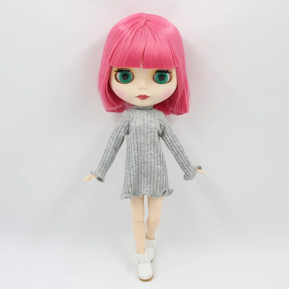 Ледяная кукла DBS Blyth 1/6 bjd игрушка шарнирное тело белая кожа матовое лицо короткие