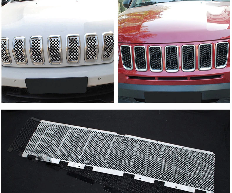 Lsrtw2017 Abs бамперная решетка средняя Сеть Украшения для Jeep Компас Grand Cherokee