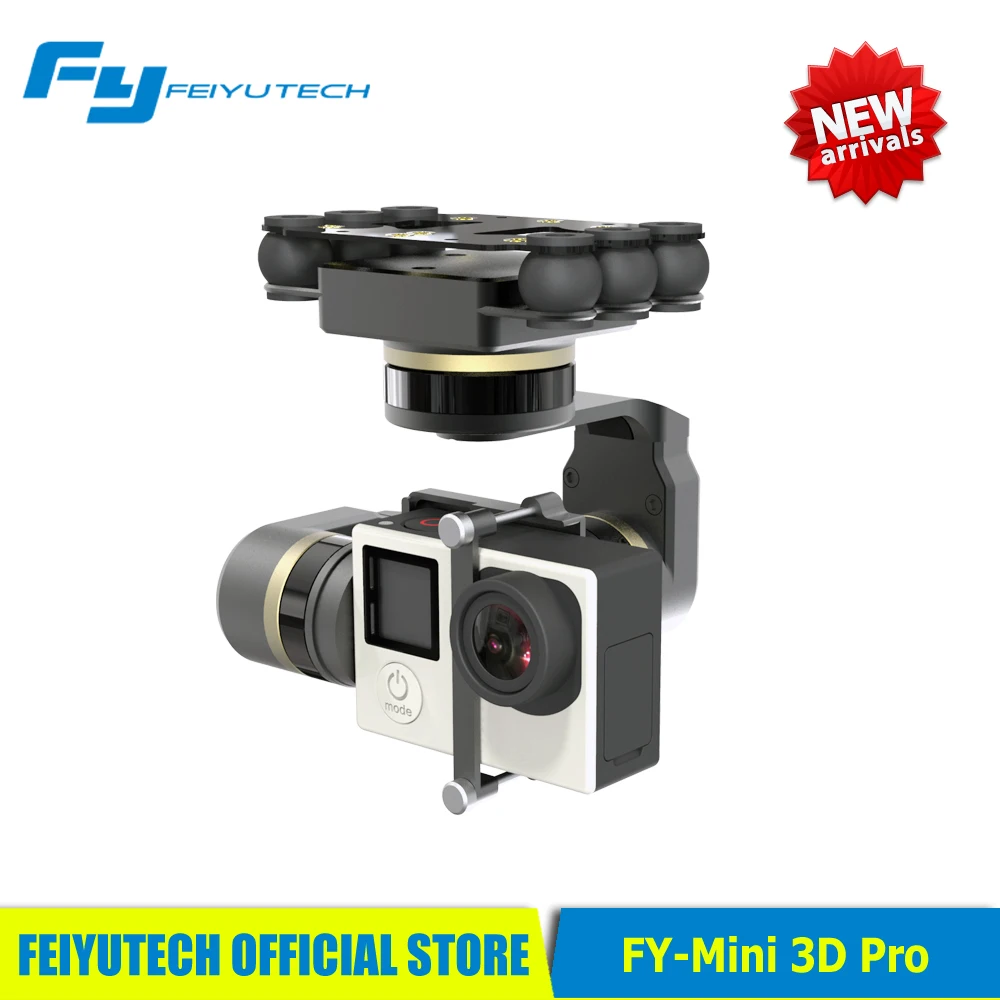 

Original Feiyu MINI 3D Pro gimbal for aircrafts helicopters drones surport GoPro4/GoPro3+/GoPro3 Dji phantom Series quadcopter